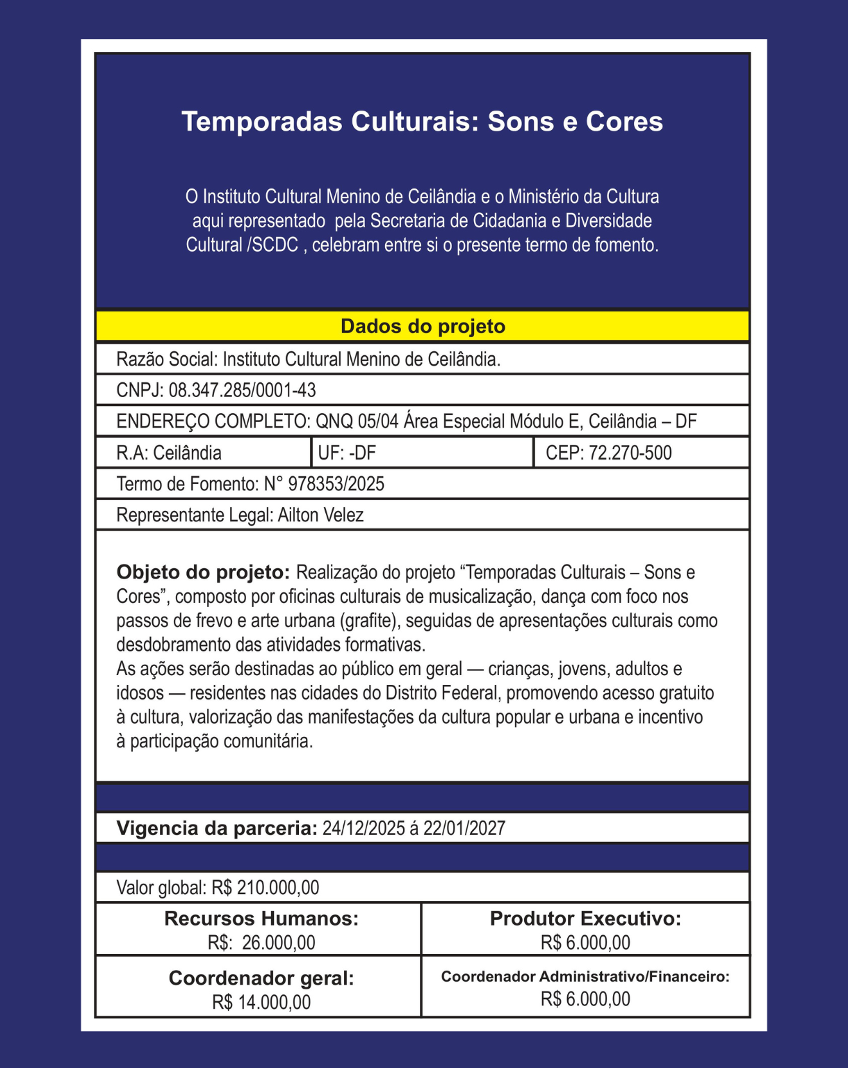 Temporadas sons e cores